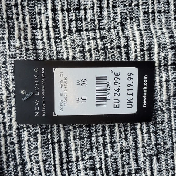 New Look Black & White Tweed Dress 6 NWT - Picture 4 of 6